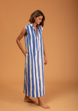 Galeria-Frade Blue Stripes Dress-Justbrazil
