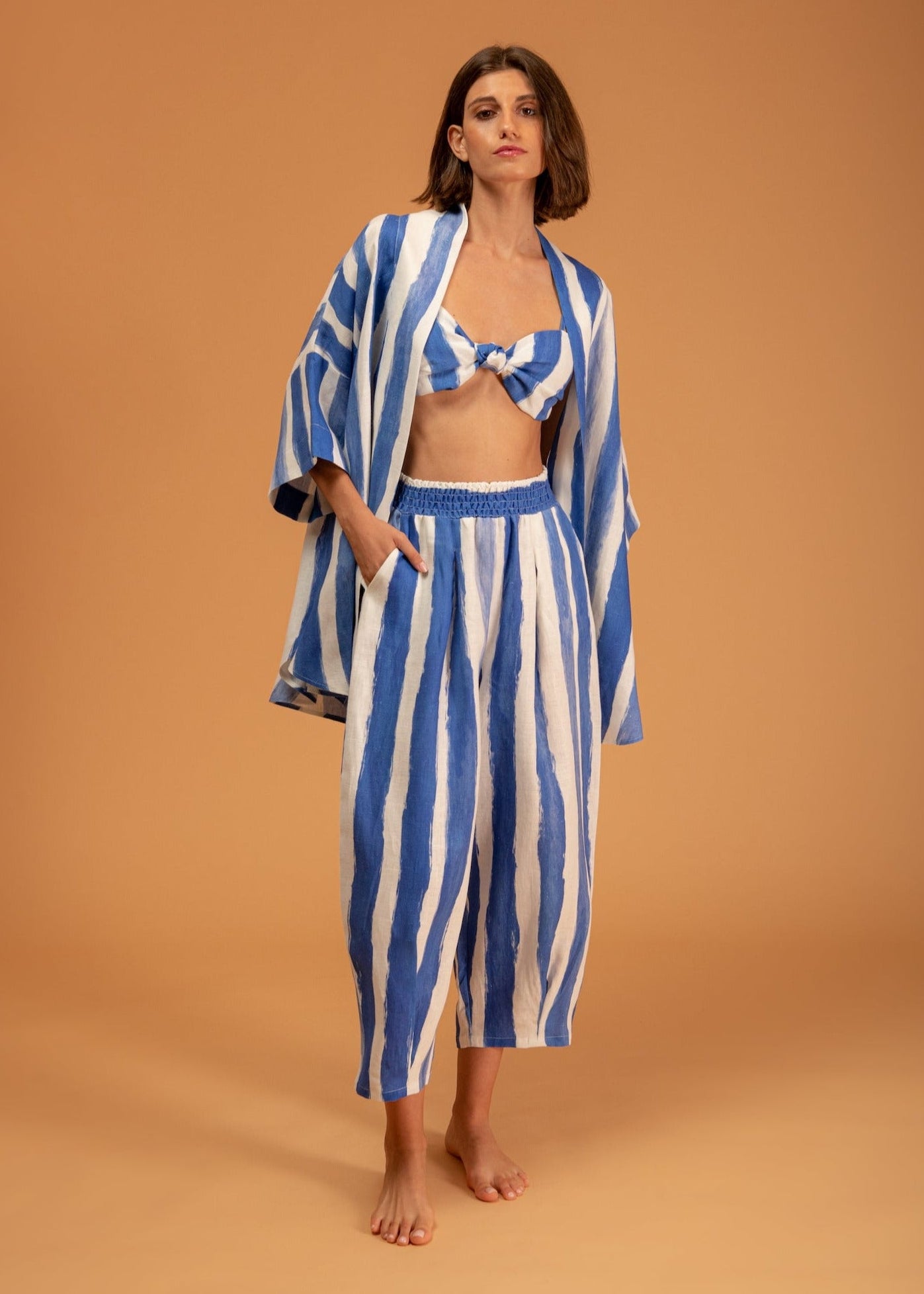 Galeria-Wasabi Blue Stripes Blouse-Justbrazil
