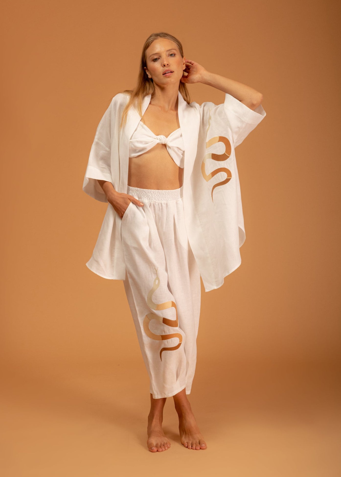 Galeria-Wasabi White Snake Blouse-Justbrazil
