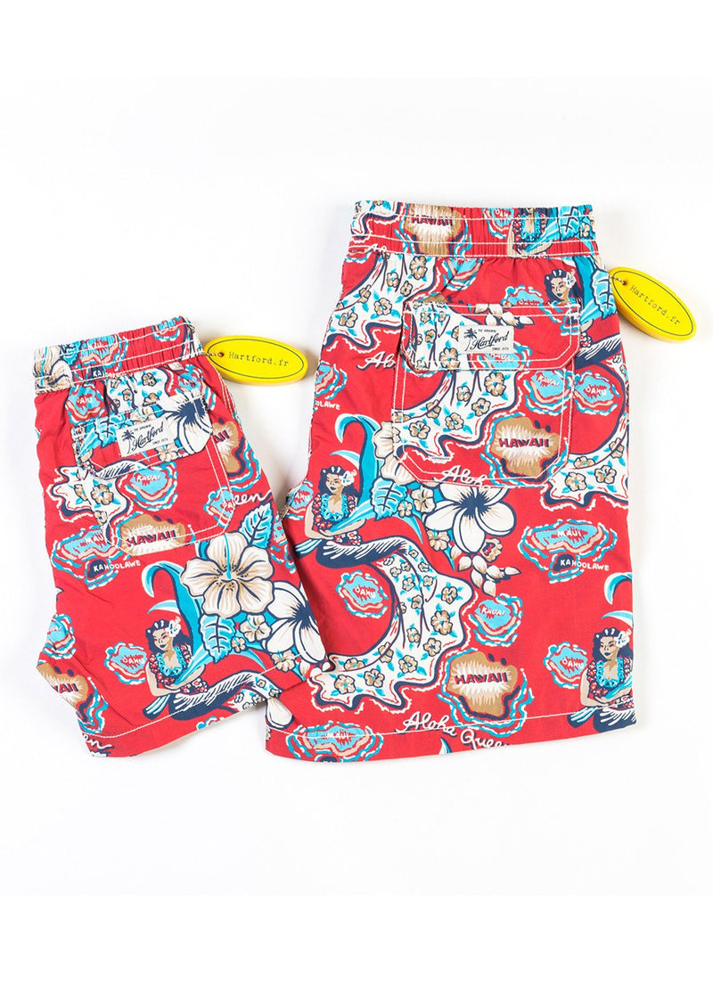 RED HAWAII BOY SWIMWEAR - JUSTBRAZIL