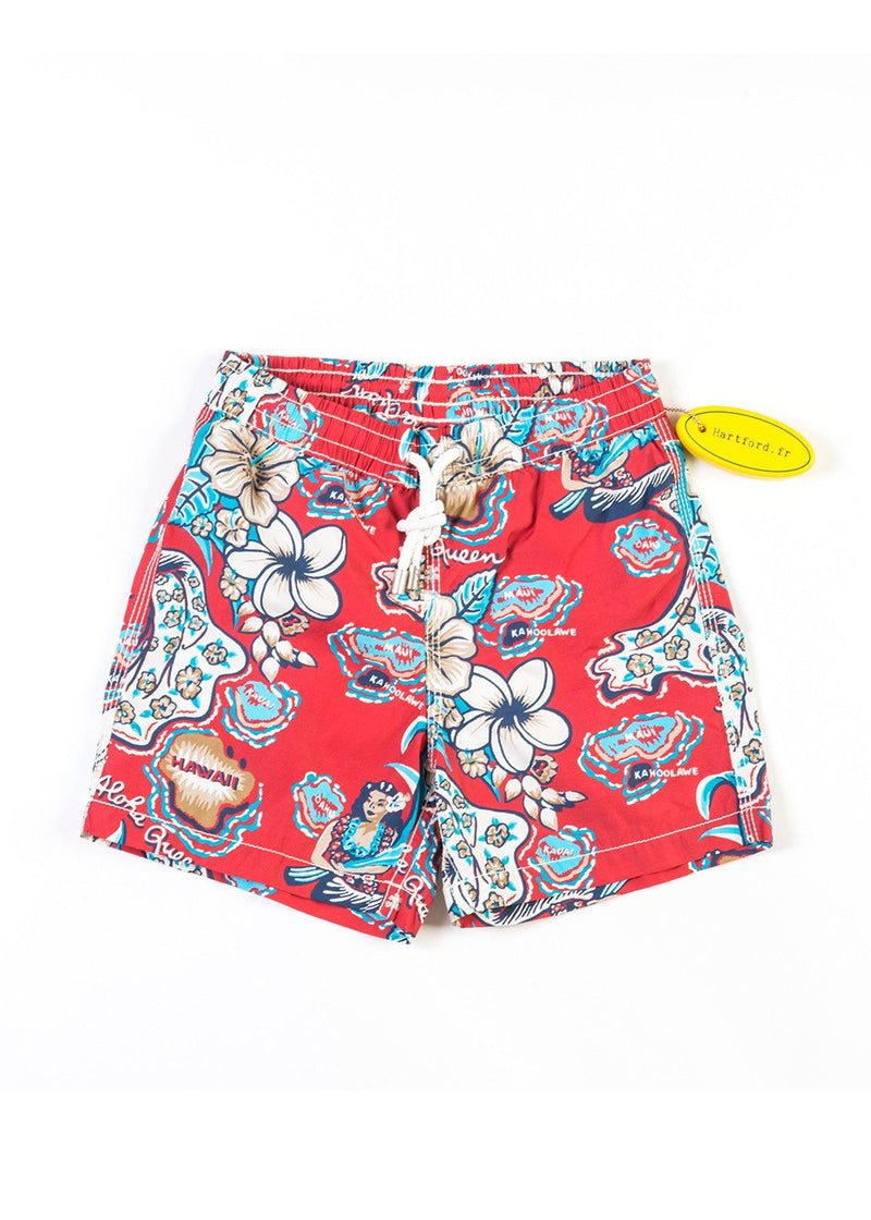 RED HAWAII BOY SWIMWEAR - JUSTBRAZIL