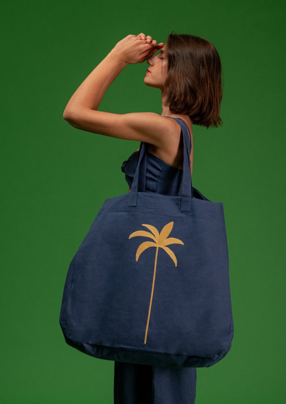 Galeria-Caraiva Navy Blue Palm Bag-Justbrazil