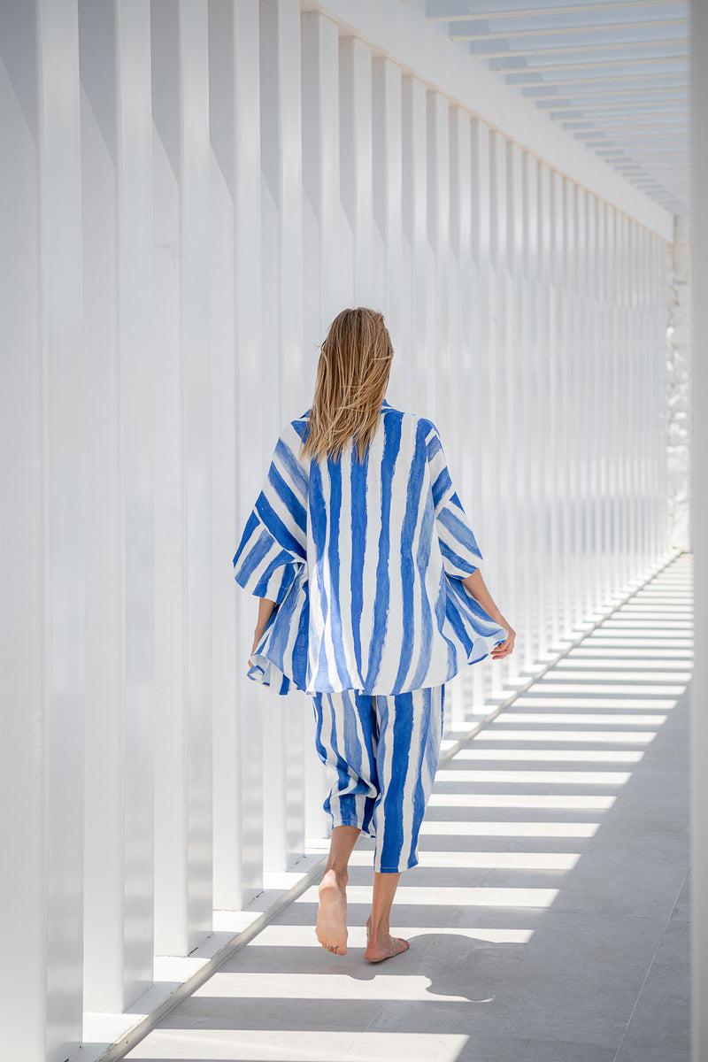 Galeria-Wasabi Blue Stripes Blouse-Justbrazil