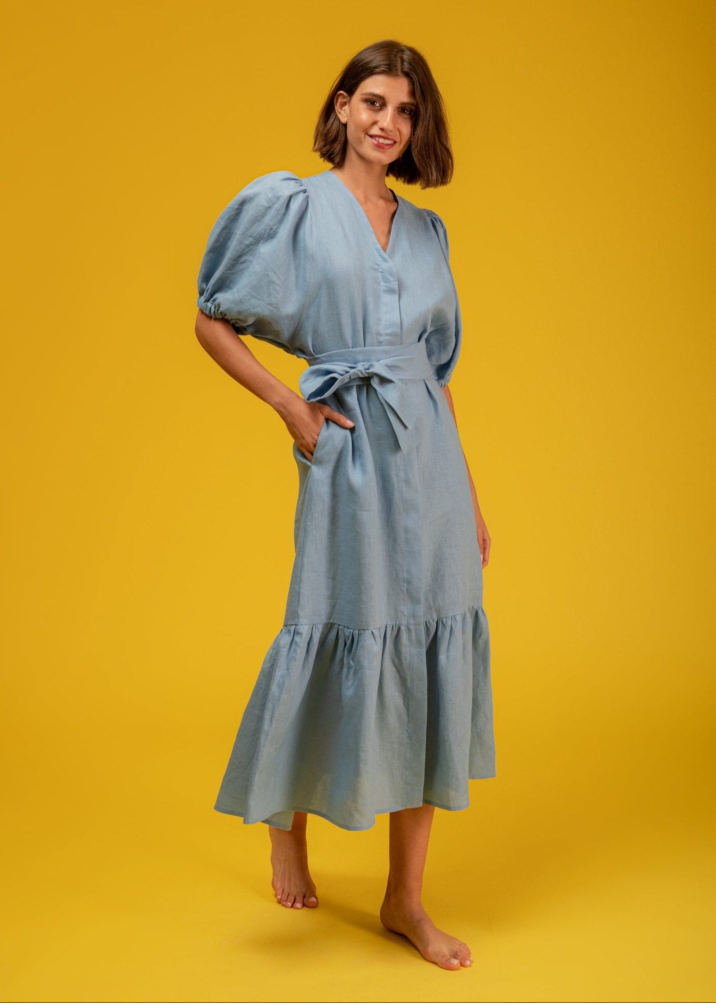 Galeria-Urca Ciel Blue Dress-Justbrazil