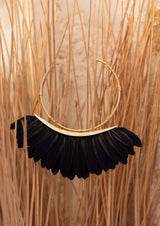 Artemis Black Feather Necklace