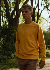 DEDICATED SS22-MALMOE GLOBE YELLOW SWEATSHIRT-JUSTRAZIL