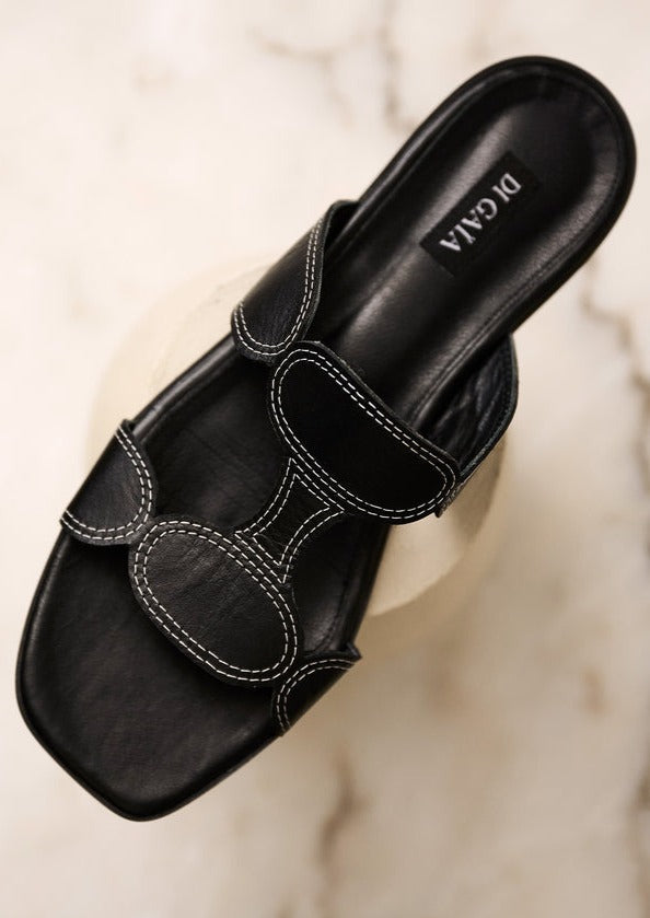 Di Gaia-Luna Black Sandals-Justbrazil
