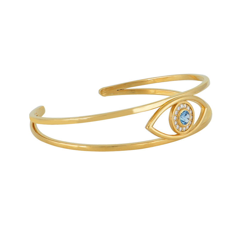 MARIANNA LEMOS-BRACELET-DOUBLE BAR EYE BRACELET-JUST BRAZIL