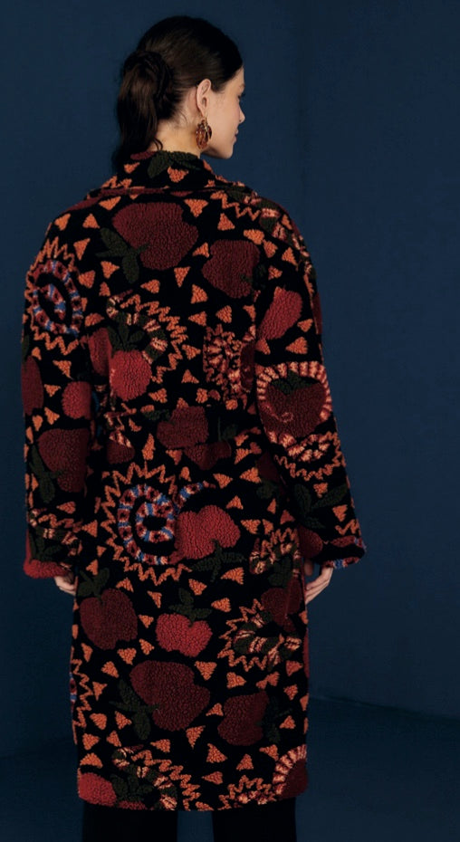 FARM EIO-JACKET-SNAKE FRUIT FLEECE COAT-JUST BRAZIL