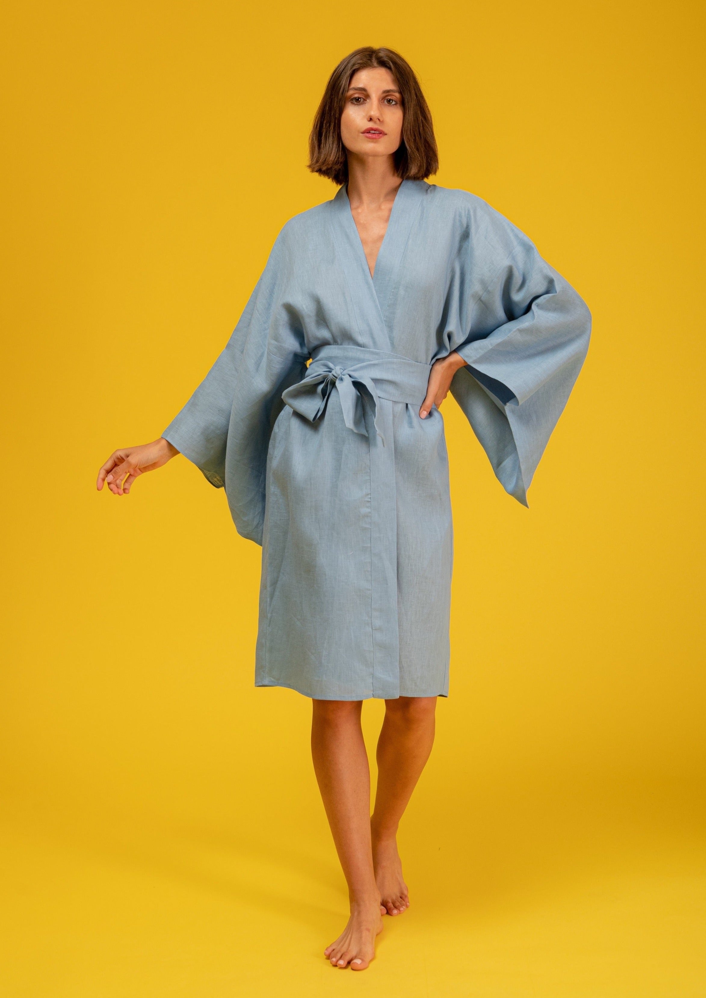 Galeria-Ginga Ciel Blue Crab Kimono-Justbrazil