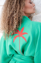 Galeria-Ginga Green Palm Kimono-Justbrazil