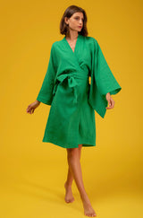 Galeria-Ginga Green Palm Kimono-Justbrazil
