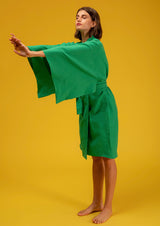 Galeria-Ginga Green Palm Kimono-Justbrazil