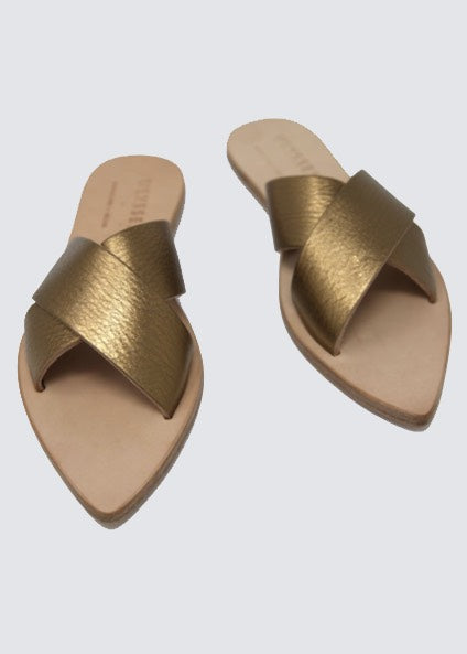 GOLDEN CROSSED SANDALS ULYSSES JUST BRAZIL