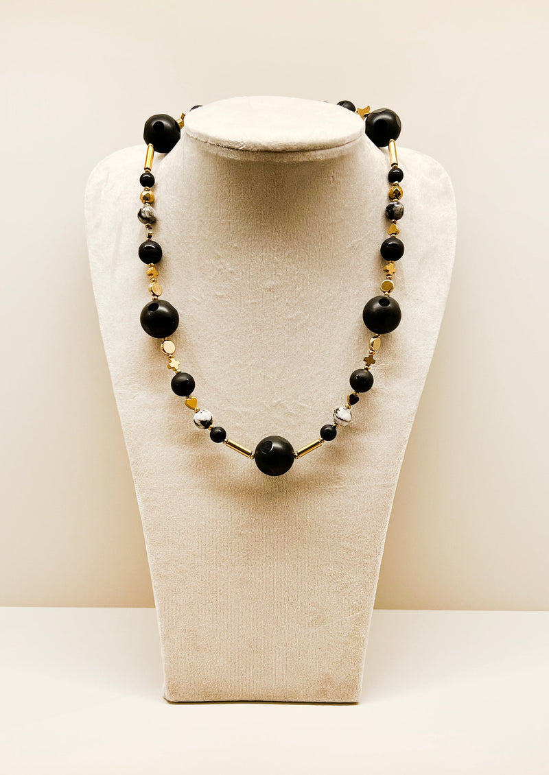 Justbrazil-Necklace-The Crane Onyx Short Necklace-Just Brazil