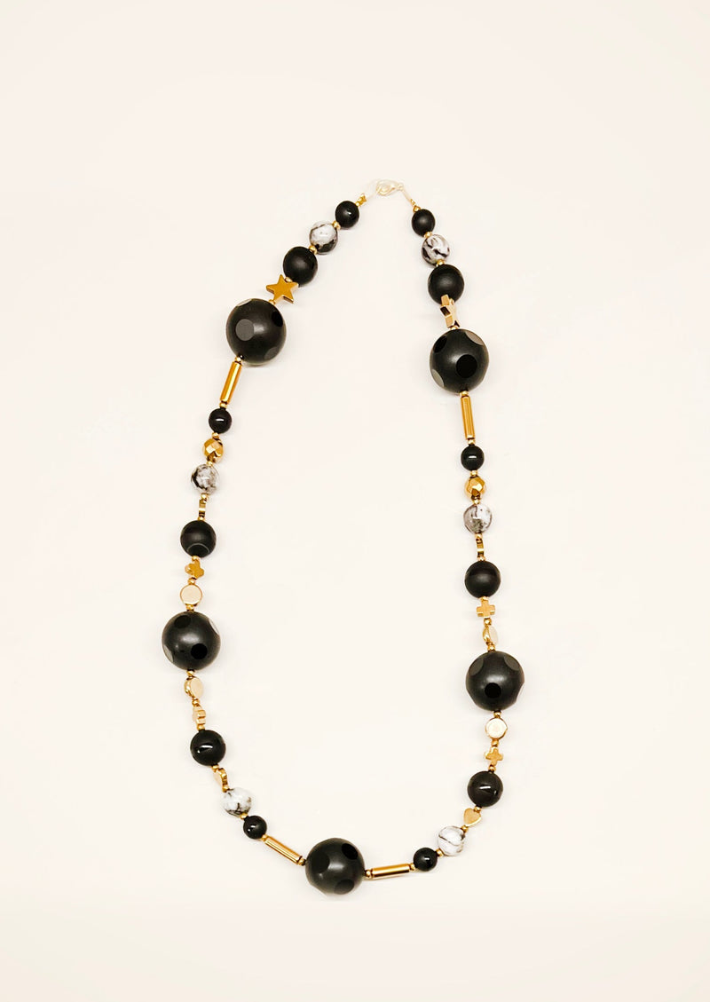 Justbrazil-Necklace-The Crane Onyx Short Necklace-Just Brazil