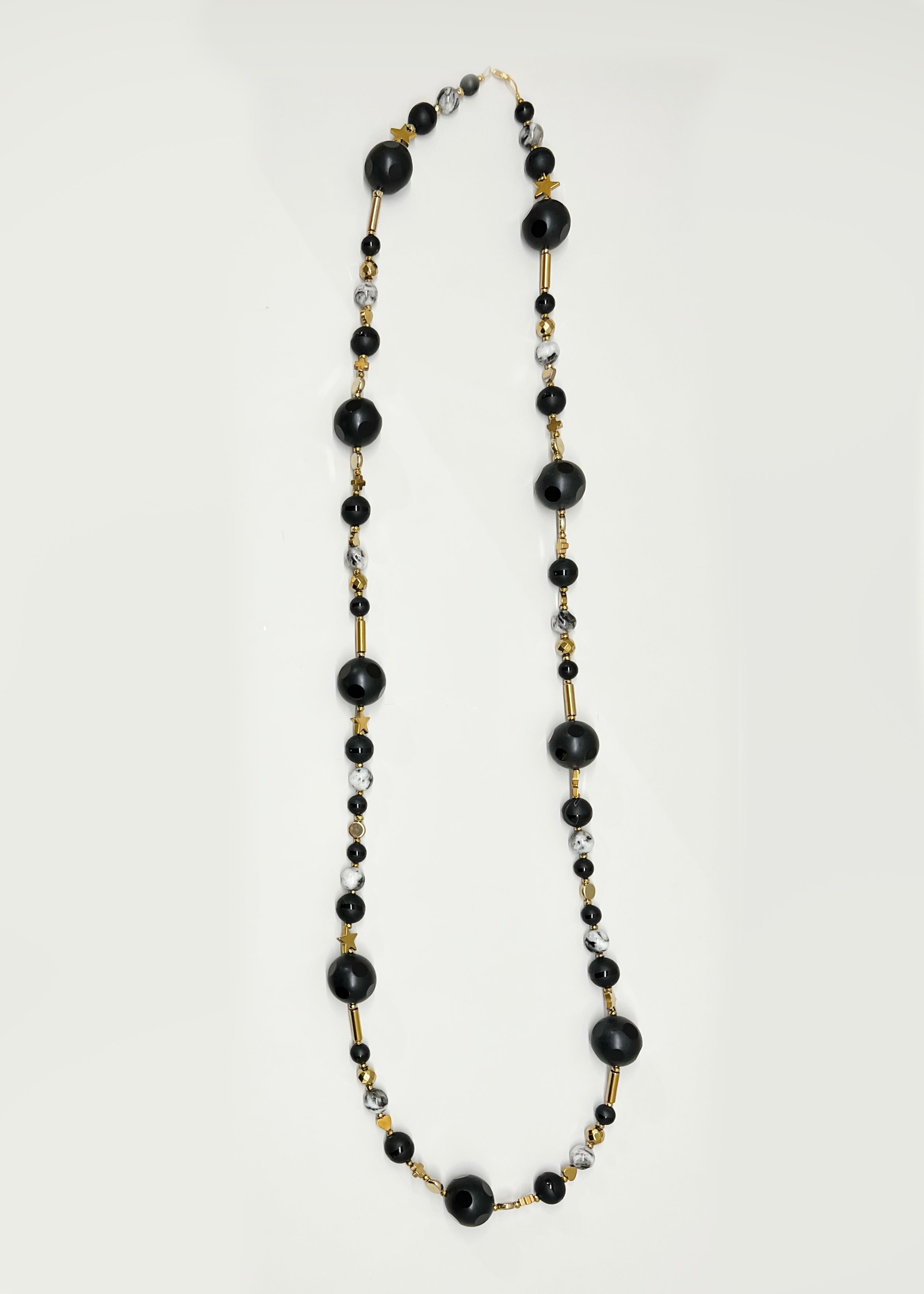 JustBrazil-Necklace-Faint Giant Onyx Long Necklace-Just Brazil