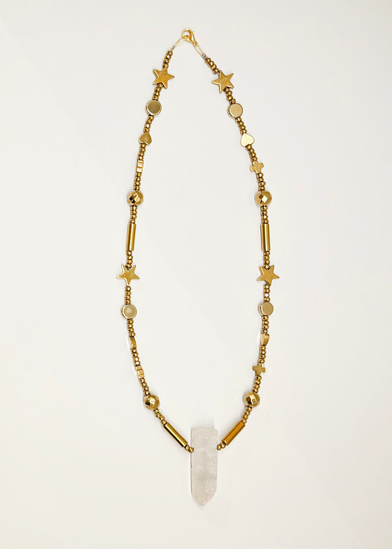 JustBrazil-Necklace-Fornax Crystal Ematite Necklace-Just Brazil
