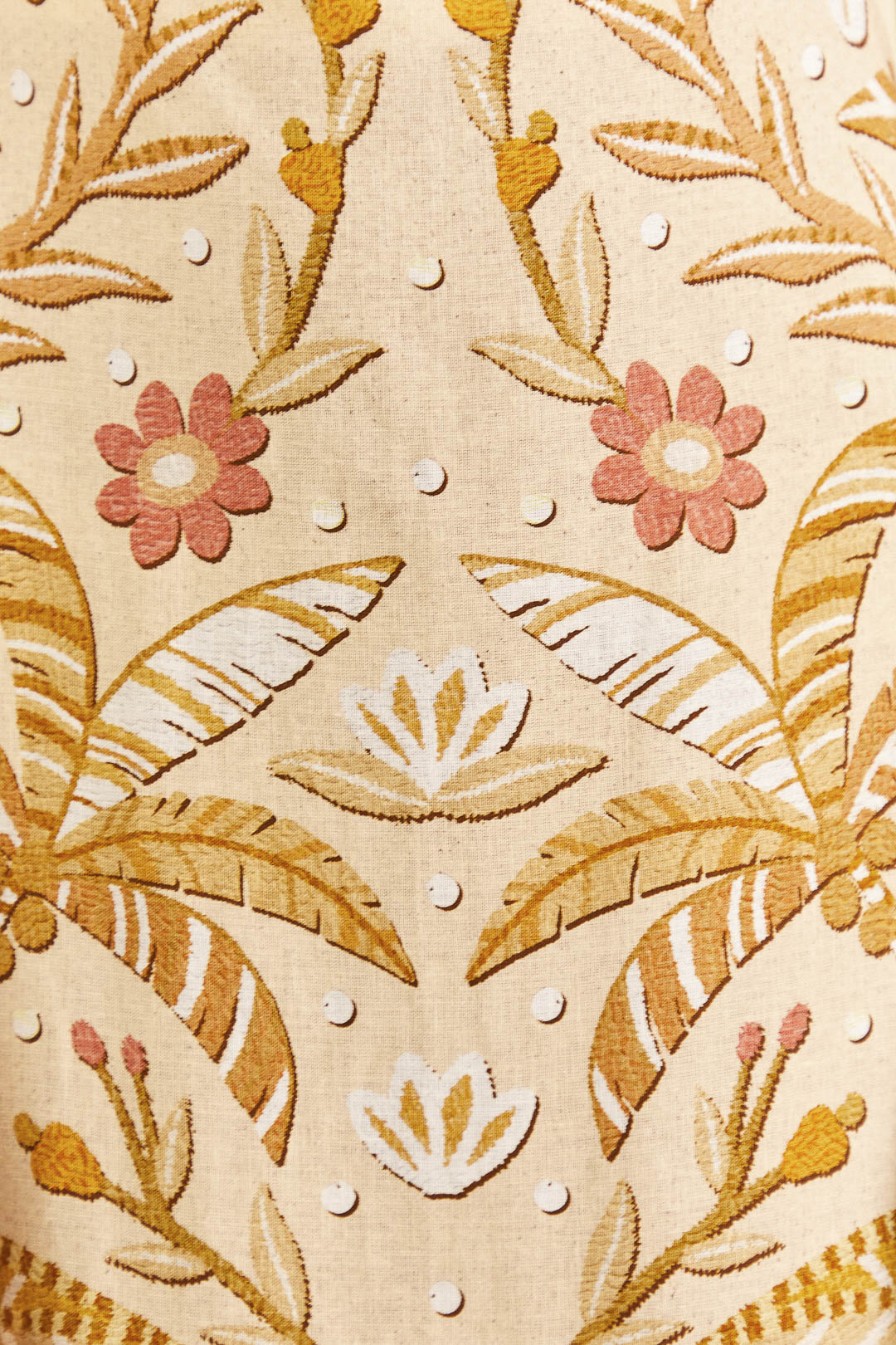 Farm Rio-Dress-Jungle Chic Sand Midi Dress-Just Brazil