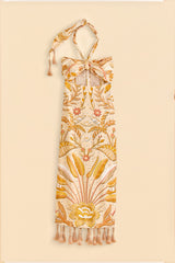 Farm Rio-Dress-Jungle Chic Sand Midi Dress-Just Brazil