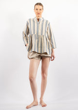 Calife Blue Striped Blouse