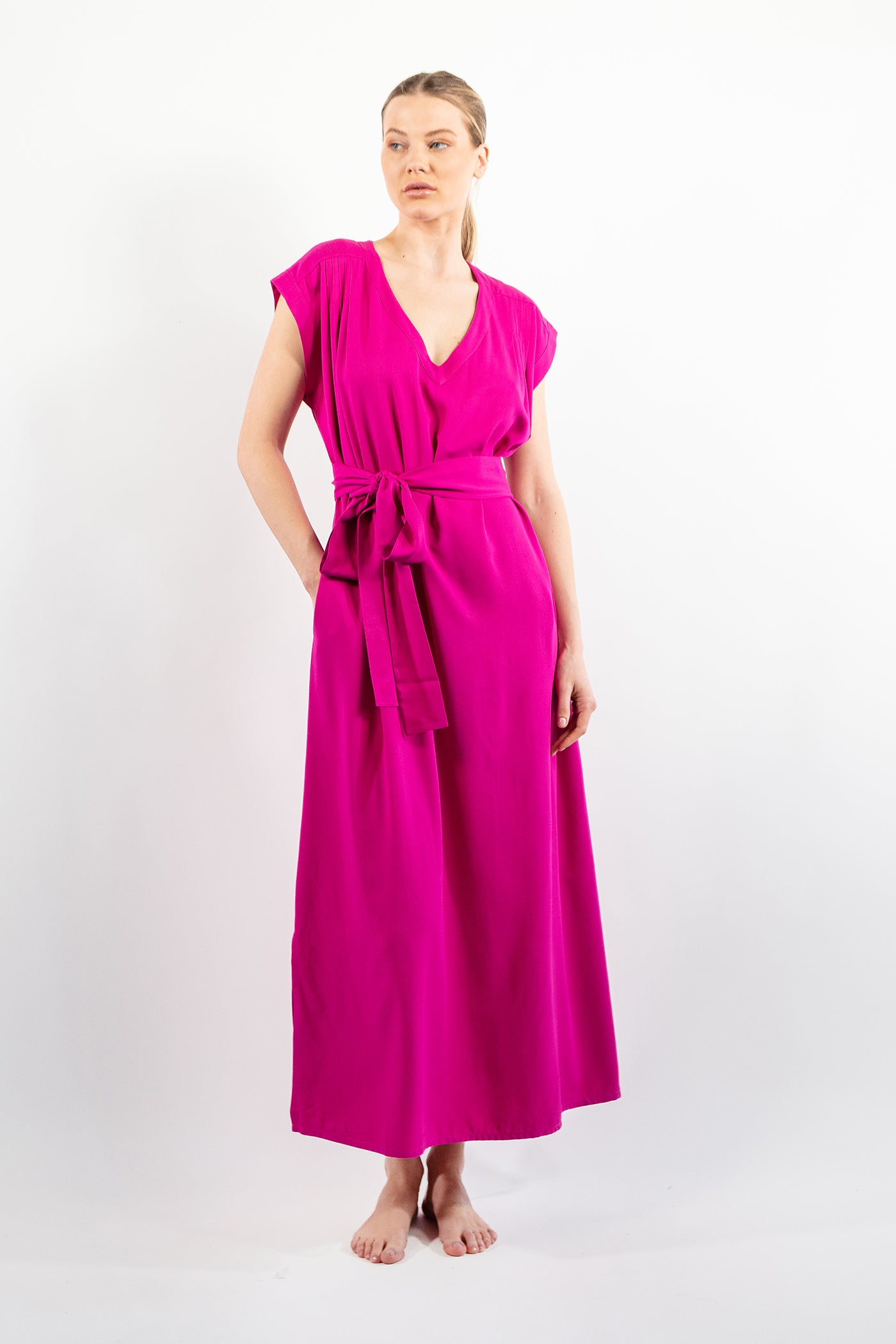 LOULOU FUCSIA DRESS