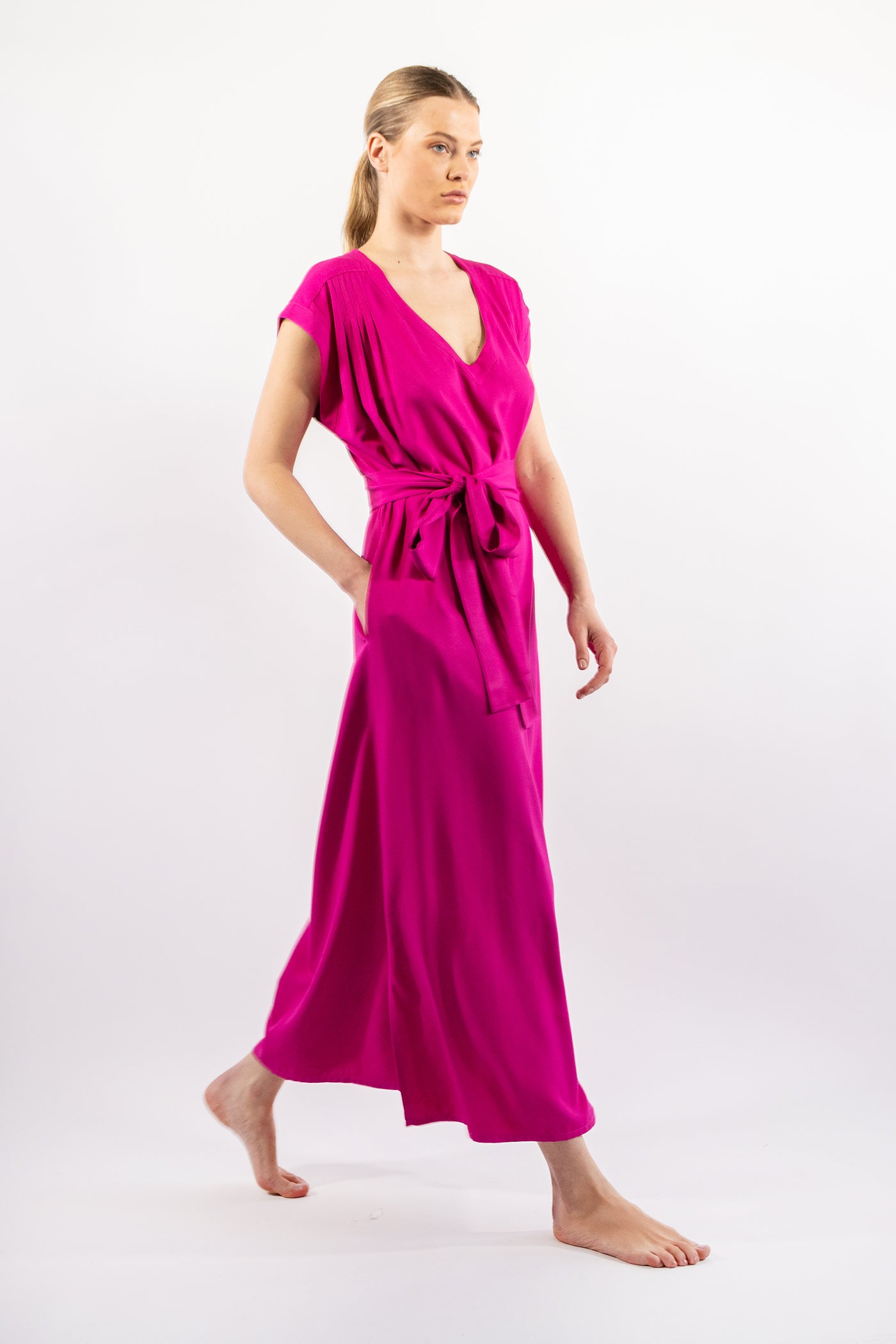 LOULOU FUCSIA DRESS