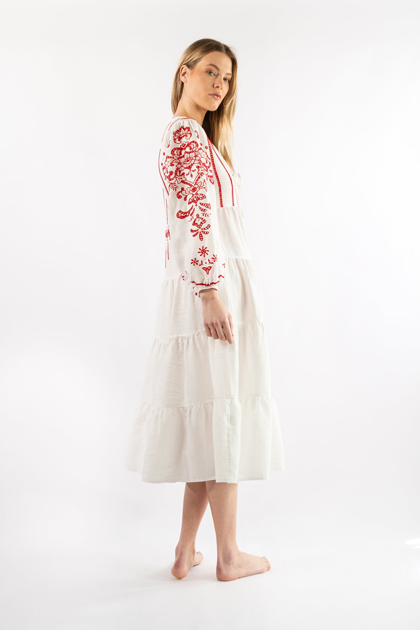 Donia White Red Dress