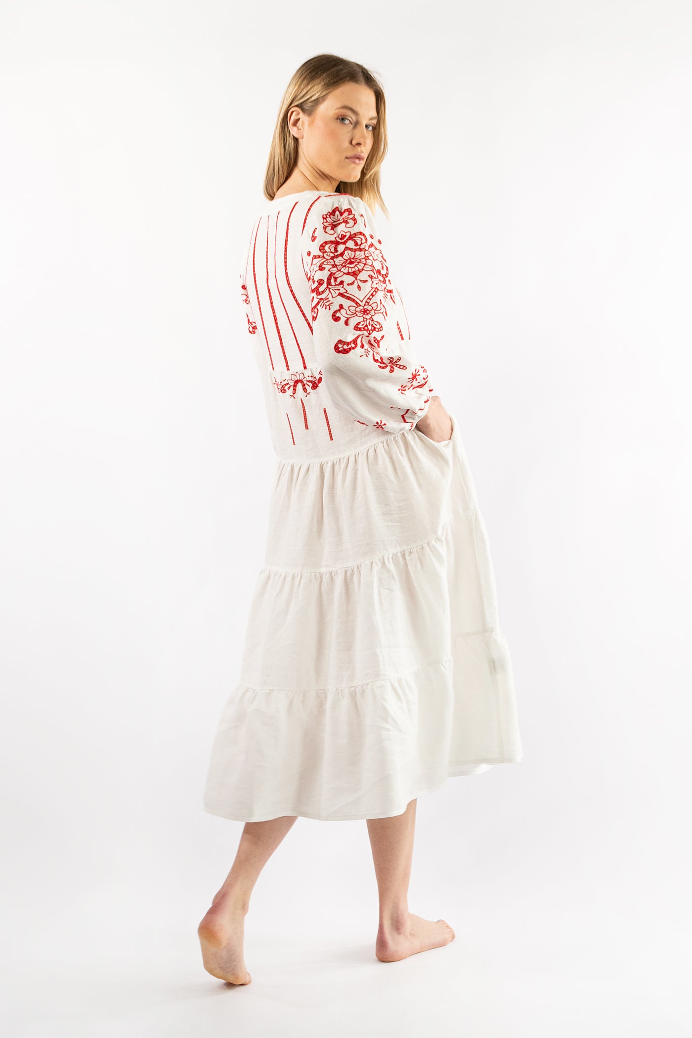 Donia White Red Dress