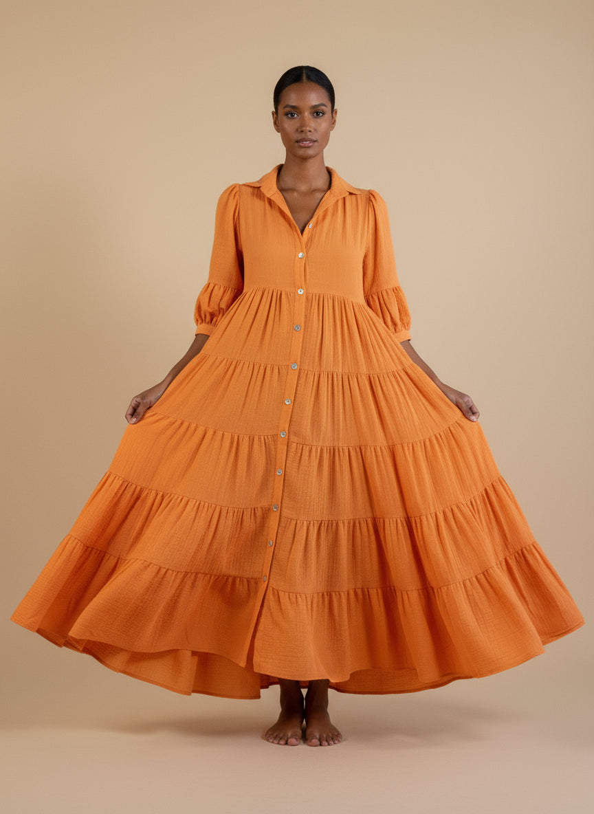 Una Orange Dress