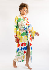 Ginga Geometrical  Long Kimono