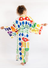 Ginga Geometrical  Long Kimono