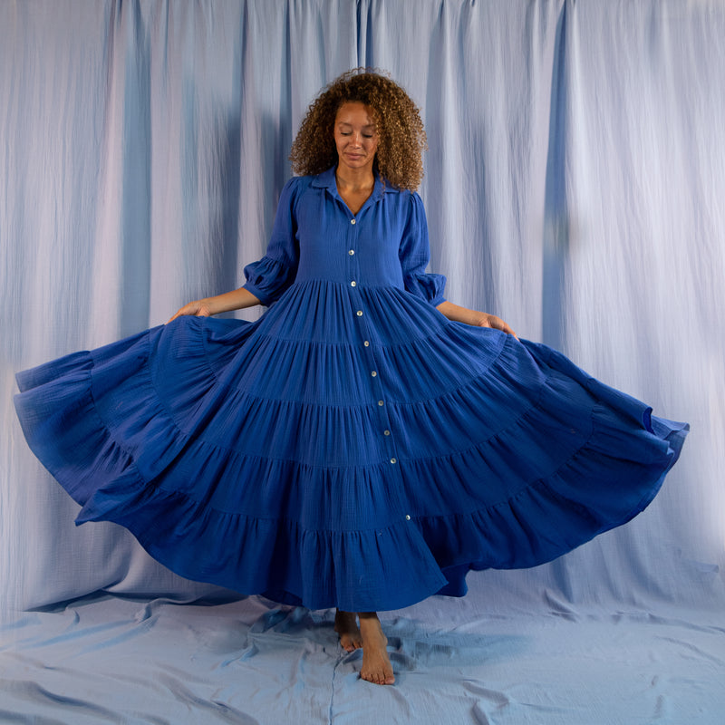 Una Blue Mauve Dress