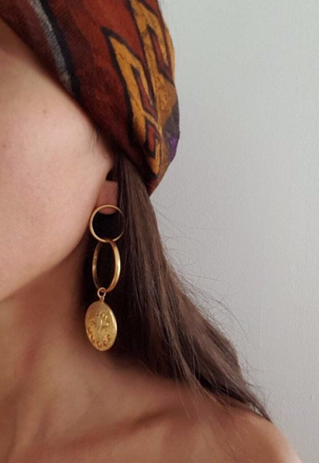 KRESSIDA INFINITY GOLD EARRINGS - JUSTBRAZIL