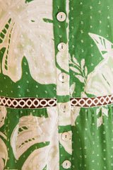 Farm Rio-Dress-Lace Monsteras Midi Dress-Just Brazil