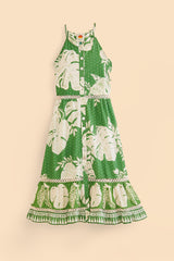 Farm Rio-Dress-Lace Monsteras Midi Dress-Just Brazil