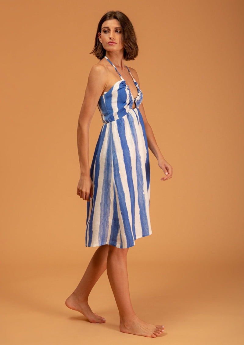 Galeria-Lapa Blue Stripes Dress-Justbrazil