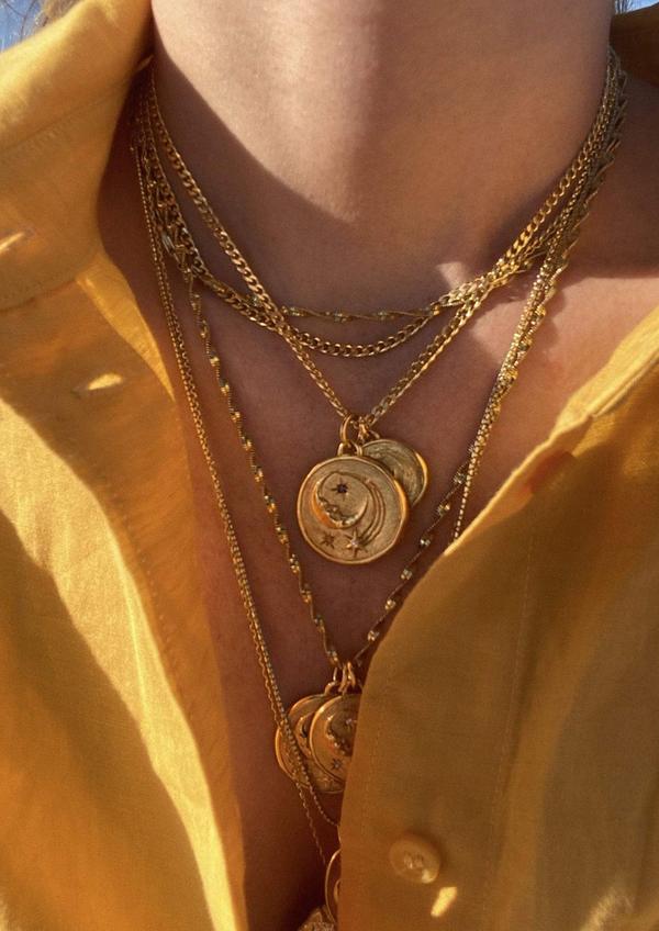 LUNA SMALL & LARGE ANCHOR NECKLACE HERMINA JUST BRAZIL