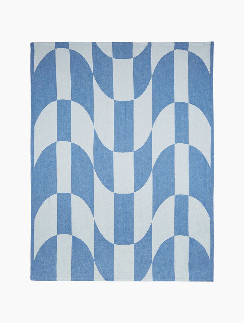 Frescobol-Lake Blue Towel Copacabana Chechered-Justbrazil