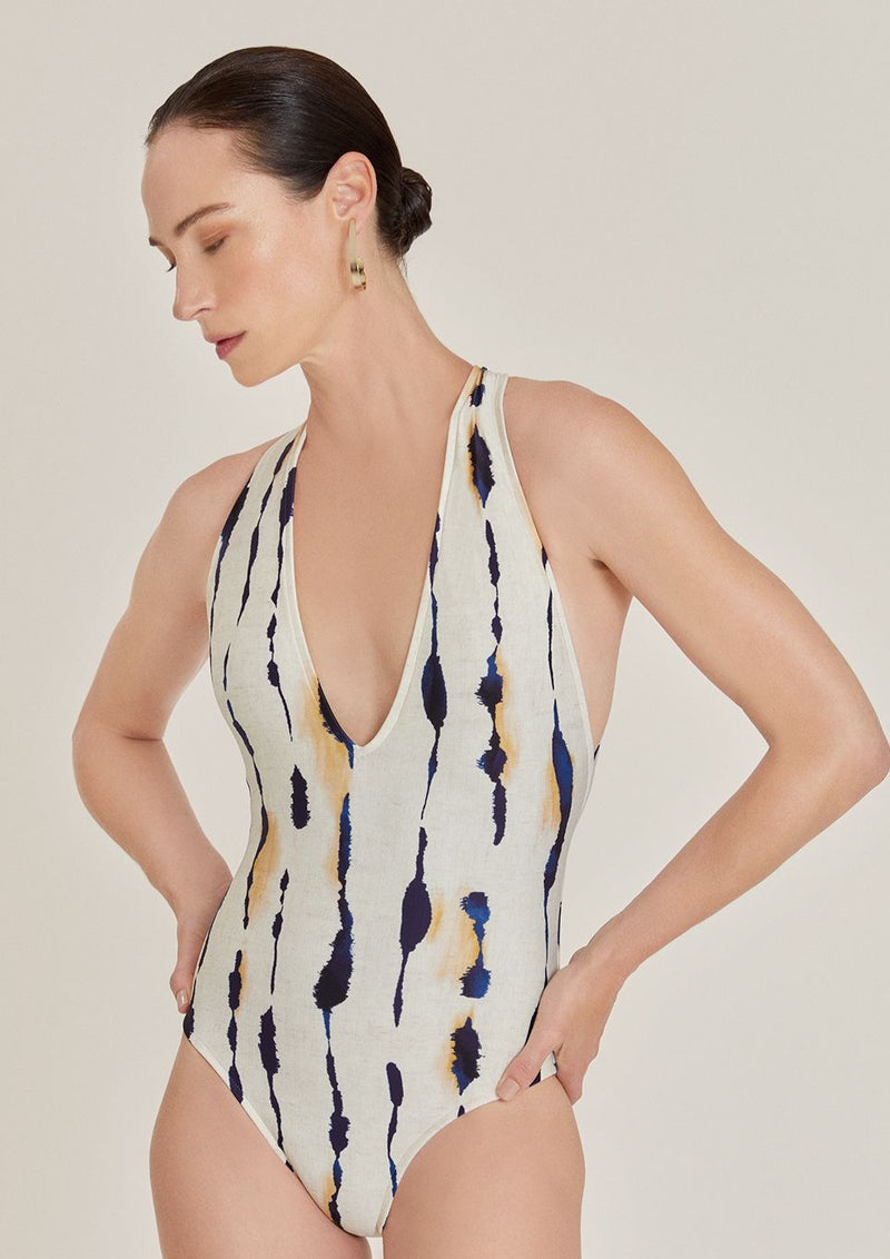 Lenny Niemeyer-Deep V Back Strap One Piece-Justbrazil