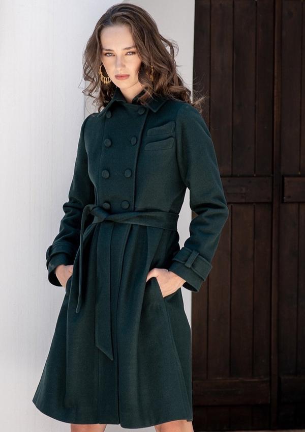 MACOLETA DARK GREEN COAT GALERIA JUST BRAZIL