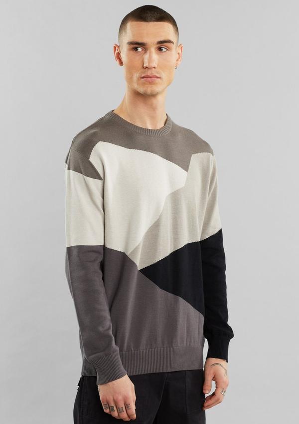 MORA CUT MOUNTAIN GREY SWEATER DEDICATED