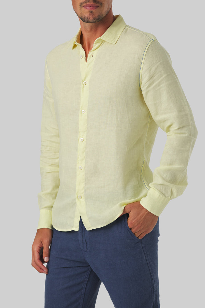 Mr Linen Lemon Shirt