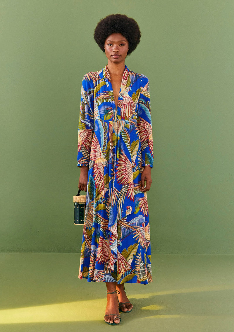 Farm rio-Macaw Flight Maxi Dress-Justbrazil