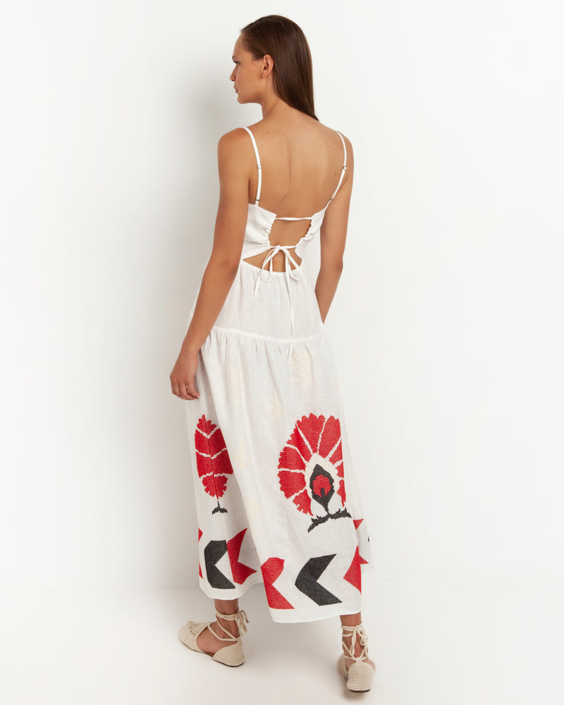 Kori-Melissani White Red Dress-Justbrazil