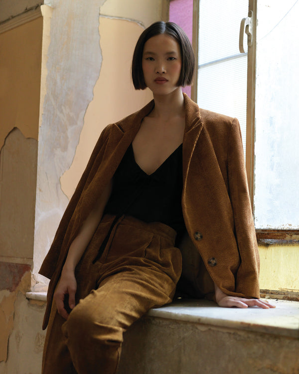 MILLA-TROUSERS-CELINA BROWN TROUSERS-JUST BRAZIL