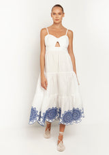 Kori-Ohrid White Blue Dress-Justbrazil