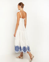 Kori-Ohrid White Blue Dress-Justbrazil