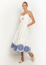 Kori-Ohrid White Blue Dress-Justbrazil