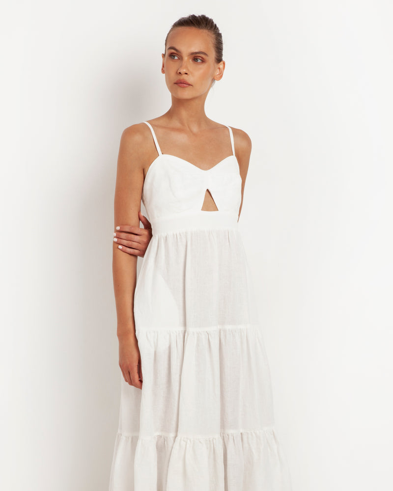 Kori-Ohrid White Cream Dress-Justbrazil